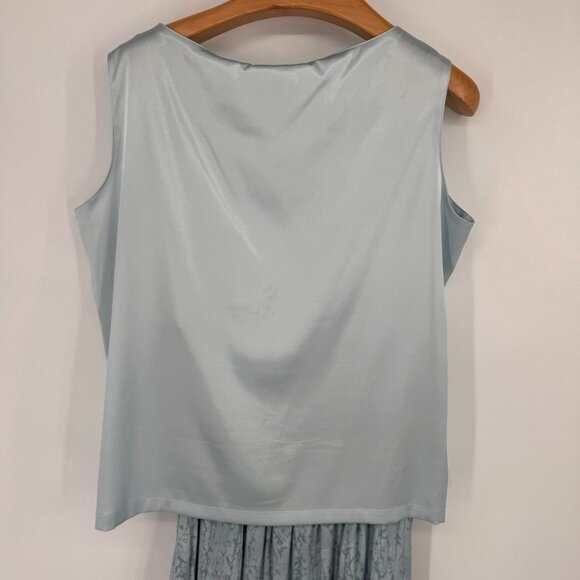 Elisabeth By Liz Claiborne Womens V-Neck Top & wrap Skirt Set Size 14- 16 Blue - Picture 8 of 15